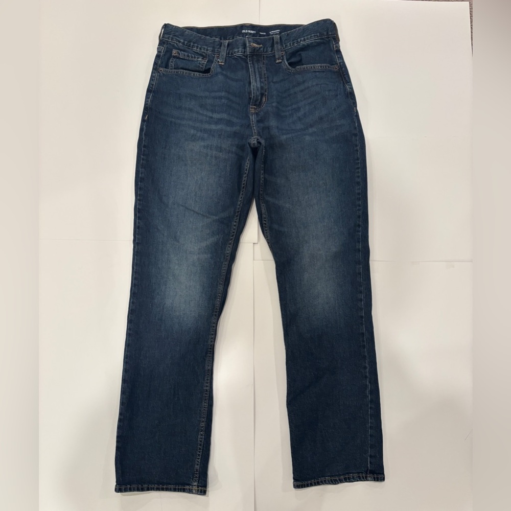 Old Navy Men's Dark Blue Straight Jeans